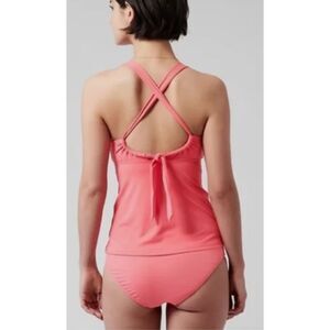 Athleta Plunge Tankini Top In Coral Petal Pink Size S